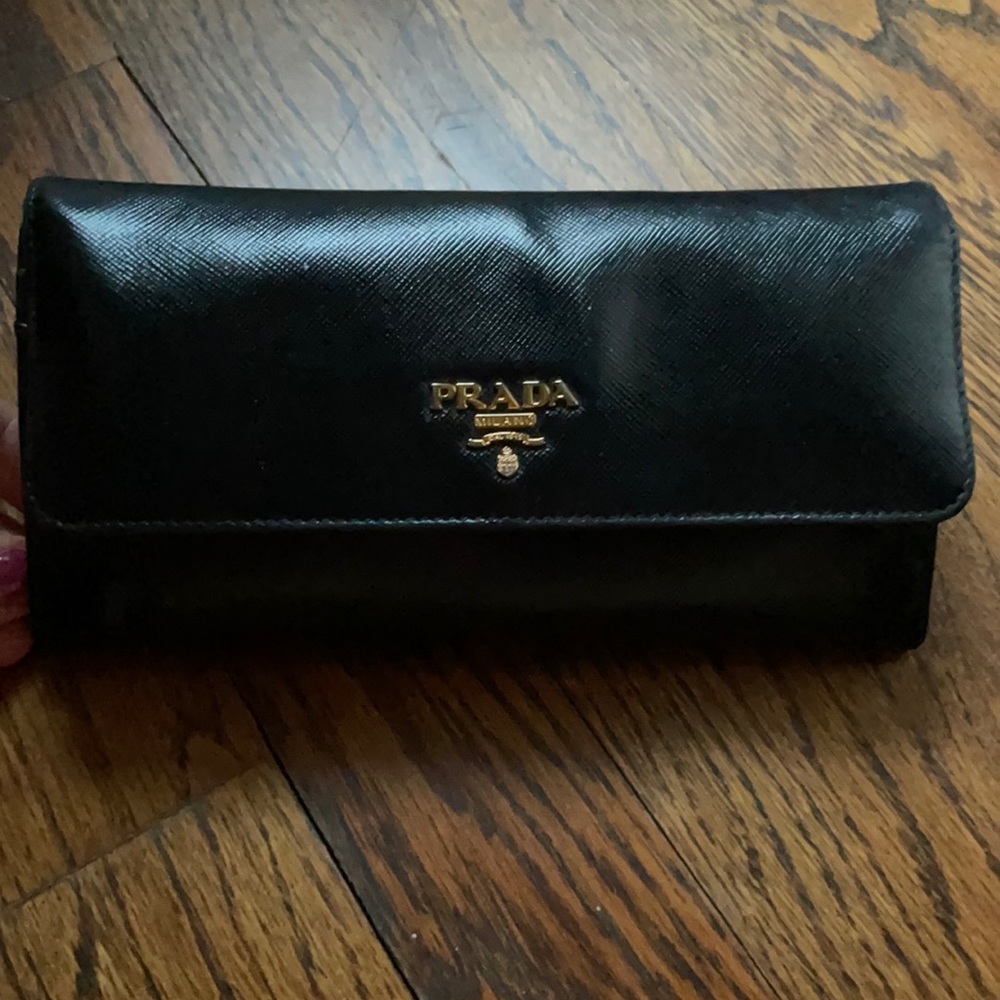 Prada Envelope Black Wallet